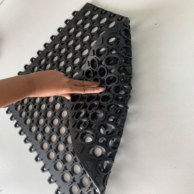 Heavy Duty Holes Drainage Mat Non-Slip Anti-Fatigue Floor Mats 100% NBR Rubber Kitchen Floor Door Mats